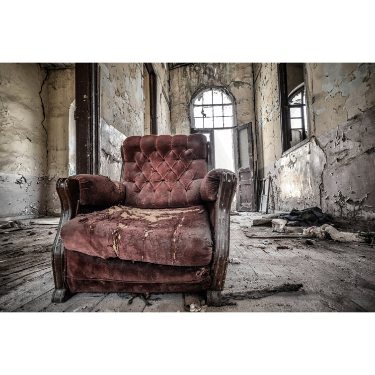 Antique red on sale chair